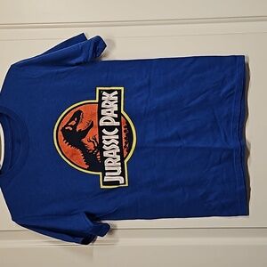 Jurassic Park small blue movie shirt